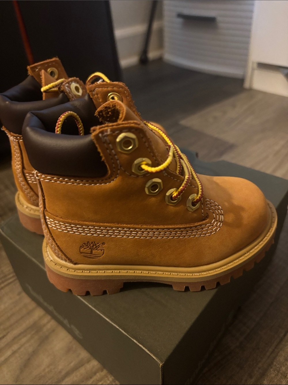 Timberland Toddlers' Wheat/Tan Nubuck Lace-Up Boots
